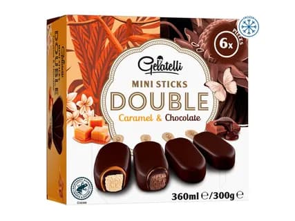 Gelatelli Mini Sticks Double Caramel & Chocolate