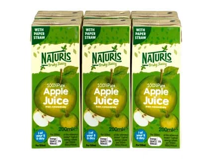 Naturis Truly Juicy Apple Juice, 6 × 200ml