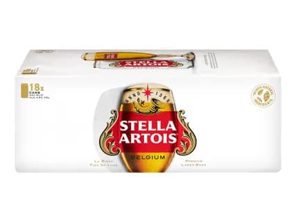 Stella Artois Premium Lager, 18 × 440ml