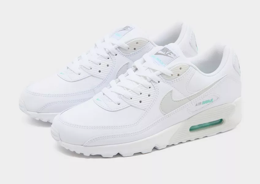 Nike Air Max 90 — White / Teal